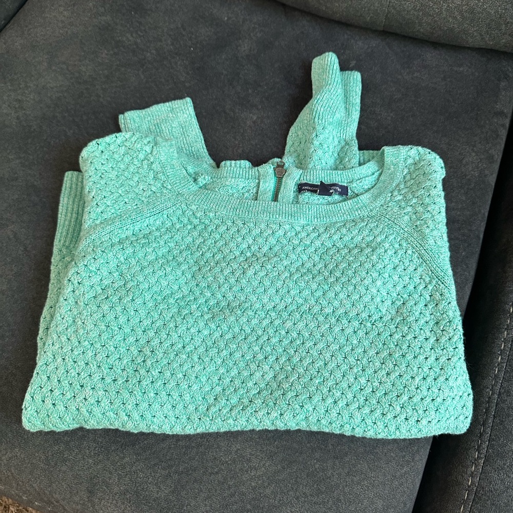 American Eagle Outfitters Mint Green Knit Pullover Sweater